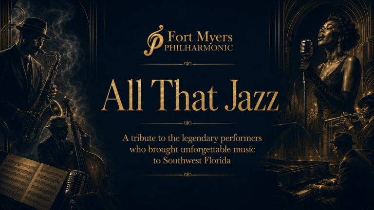 All That Jazz concert artwork for the Fort Myers Philharmonic