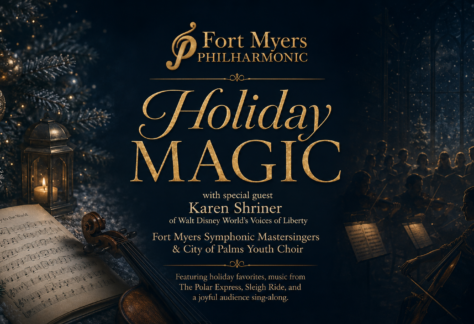 Holiday Magic concert artwork for the Fort Myers Philharmonic