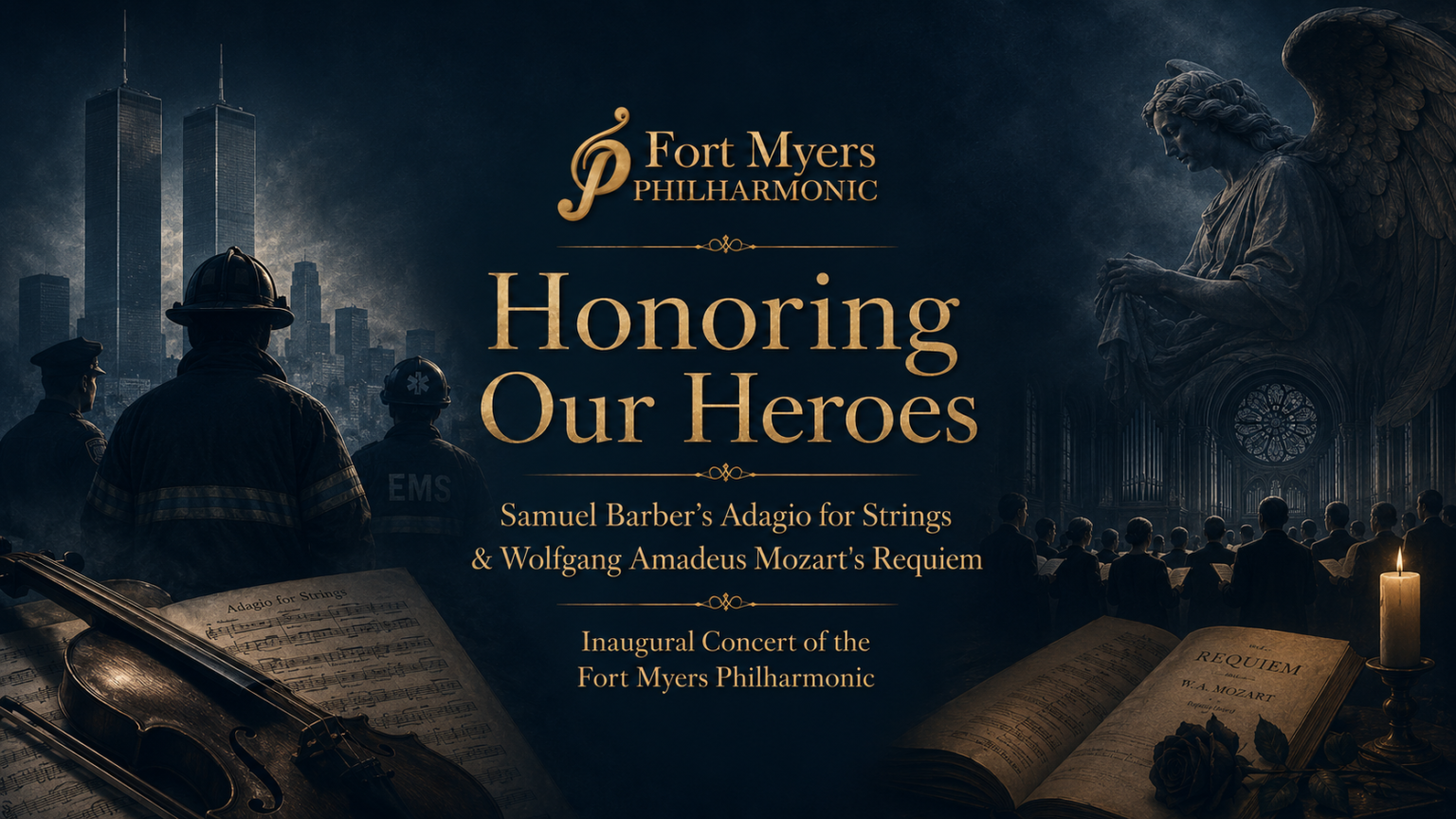 Honoring Our Heroes concert artwork for the Fort Myers Philharmonic on September 11, 2026