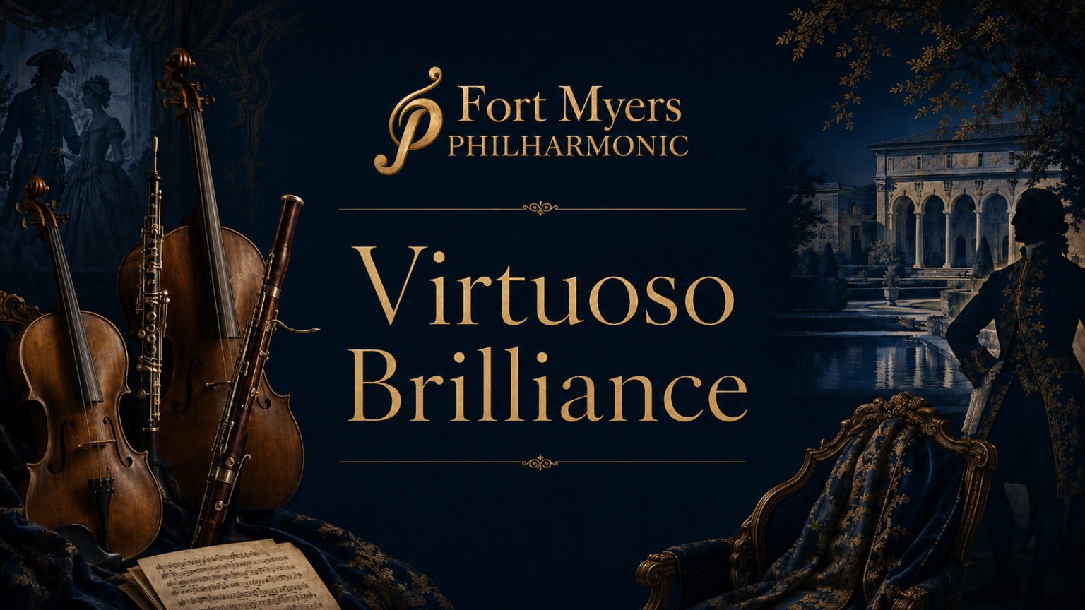 Virtuoso Brilliance concert artwork for the Fort Myers Philharmonic